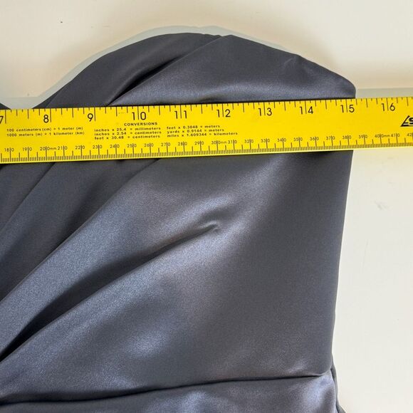 David’s Bridal Short Strapless Dress Pewter Grey 4 - Picture 7 of 10